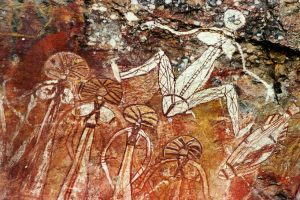 ζωγραφιά στο βράχο, στο Kakadu National Park -θεωρείται από τα αρχαιότερα δείγματα ανθρώπινης τέχνης